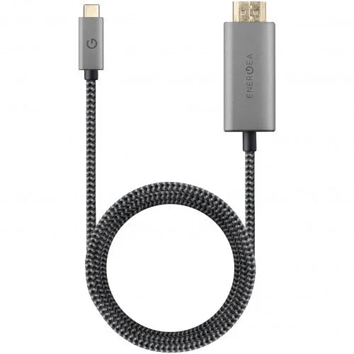 Energea Fibratough, Usb-C To Hdmi Cable 4K@60Hz 2M - Black - Tashqila Energea Fibratough, Usb-C To Hdmi Cable 4K@60Hz 2M - Black - Tashqila